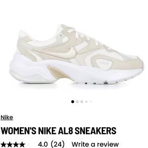 Nike Women's AL8 Sneakers - White and Cream